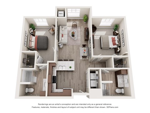 2 bed 2 bath I at The Winslow 62+ Apartments, Minnesota, 55118